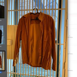 Bellerose thick mustard yellow velvet shirt